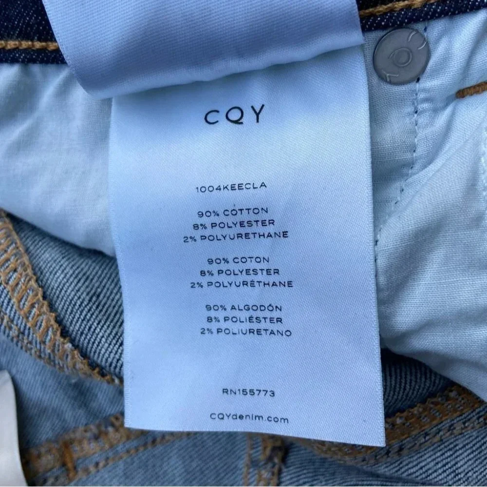 CQY High Rise Skinny PALME CLARITY Dark  Indigo Jeans - Picture 12 of 16